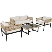 LOUNGEGARNITUR beige - Beige, Metall - Urban Meuble