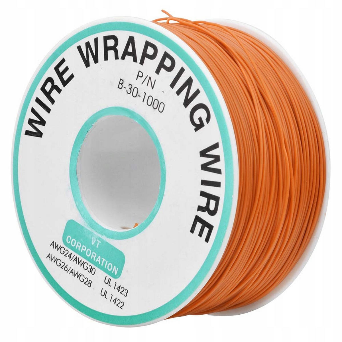 KABEL KYNAR - AWG 30 Ø 0,25 mm, Ø 0,6 mm isoliert, 200 m, verzinntes Kupfer, 300 V, -60 bis 105 °C - Multicolor, Kunststoff/Metall (10/10/10cm)