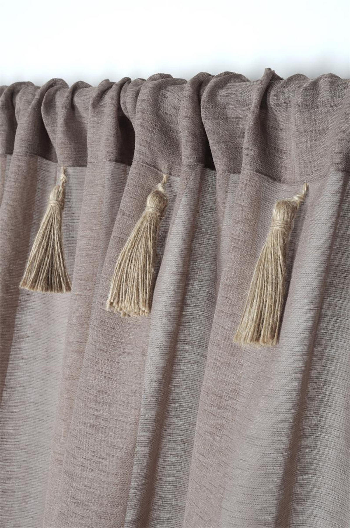 GARDINE Ibiza 140/260 cm - Braun, Textil (140/260cm)