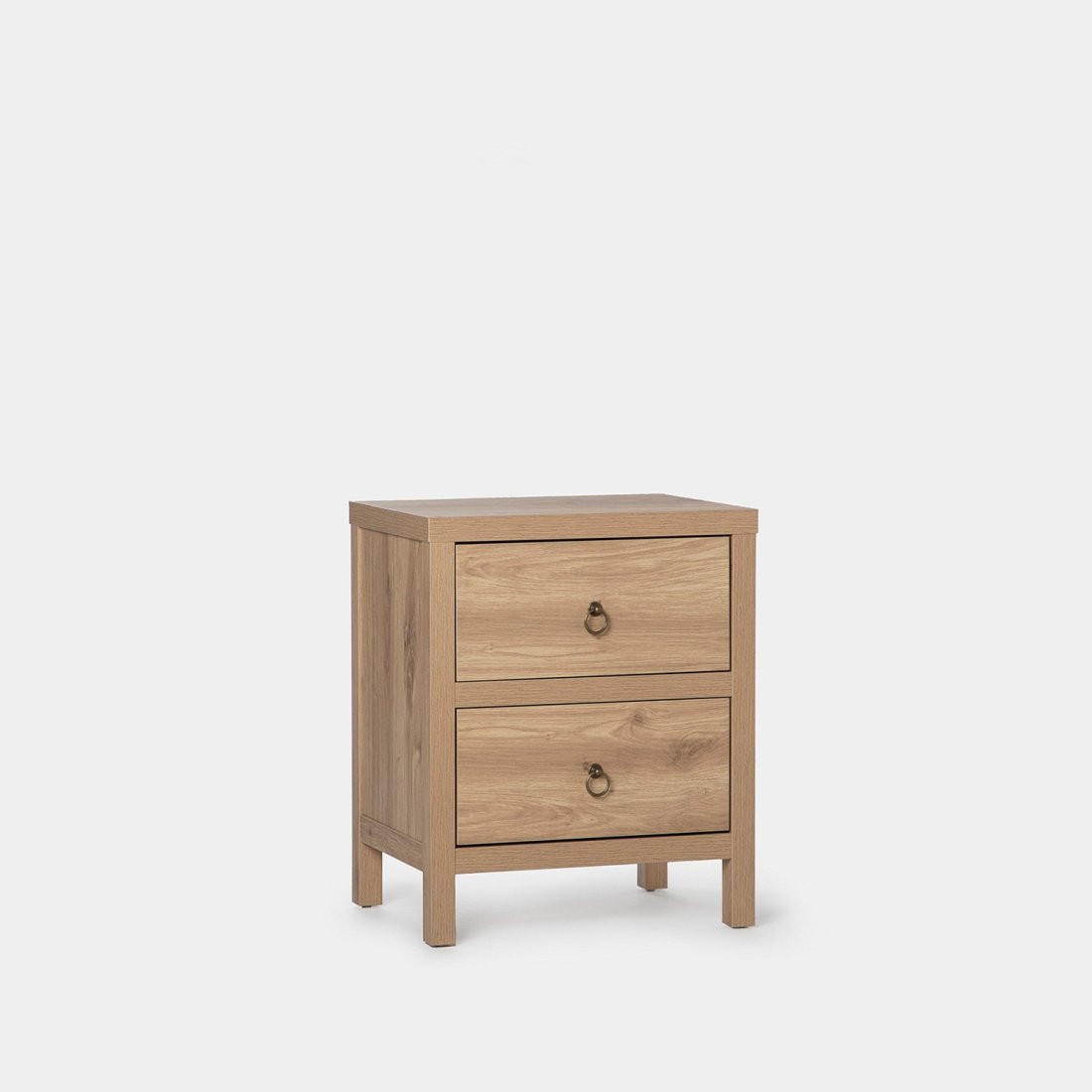 NACHTTISCH 2 SCHUBLADEN Livorno Natürlich 50 cm x 60 cm - Naturfarben, Holzwerkstoff (50/60/39cm)