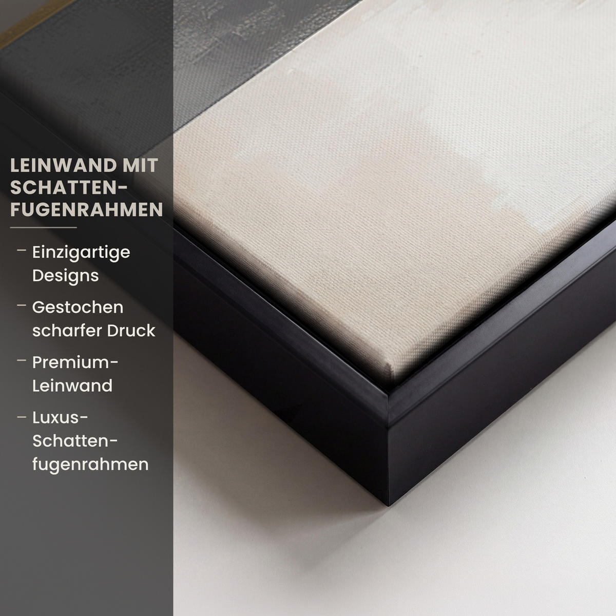LEINWAND Bilder mit Rahmen - Abstrakt - Gold - Silber - Formen - Ästhetisch - Modern - 100x70 - Goldfarben, Textil (100/70cm) - MuchoWow