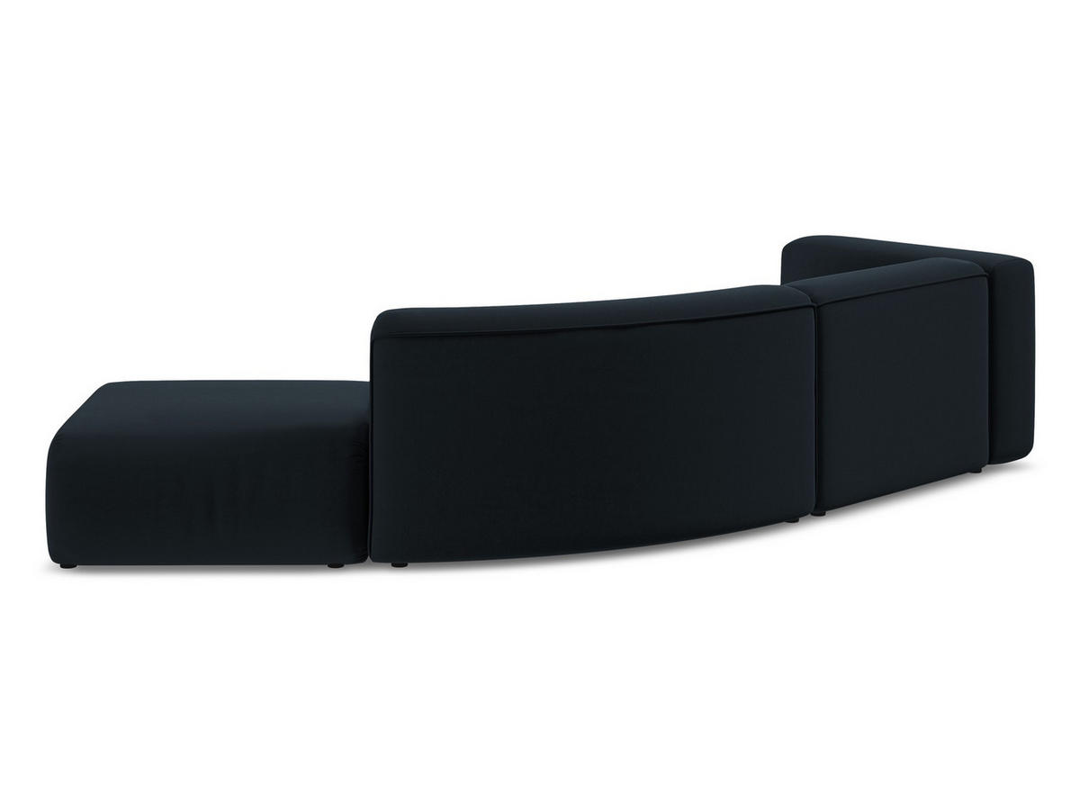 4-SITZER-SOFA Samt Stoff Grau - Schwarz/Grau, Kunststoff/Textil (335/70/166cm) - Makamii