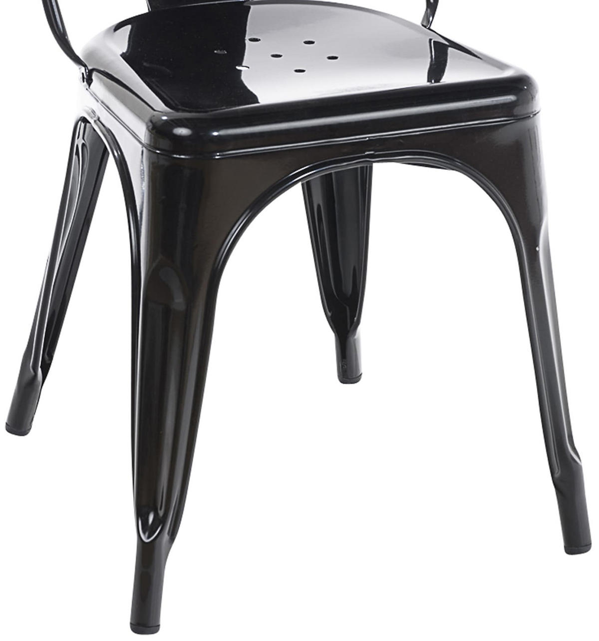 BESUCHERSTUHL Metall Schwarz - Schwarz, Metall (44/89/48cm) - CLP