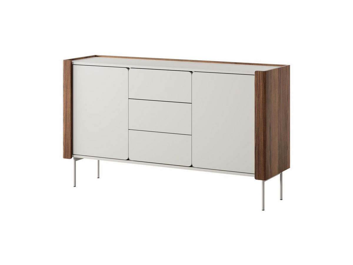 KOMMODE Paris 141, Nussbaum mit Kaschmir - Kaschmir/Walnussfarben, Holzwerkstoff (141/83/40cm) - Bettso
