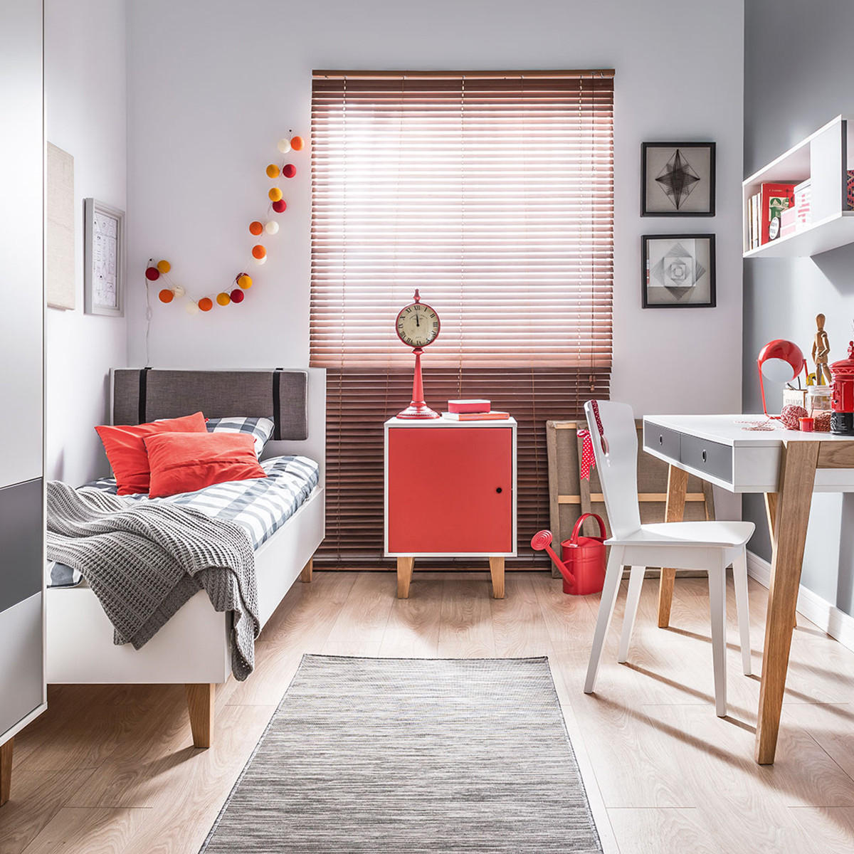 POSTEL 90/200 Grey - šedá, kompozitní dřevo (90/200cm) - Petits-meubles