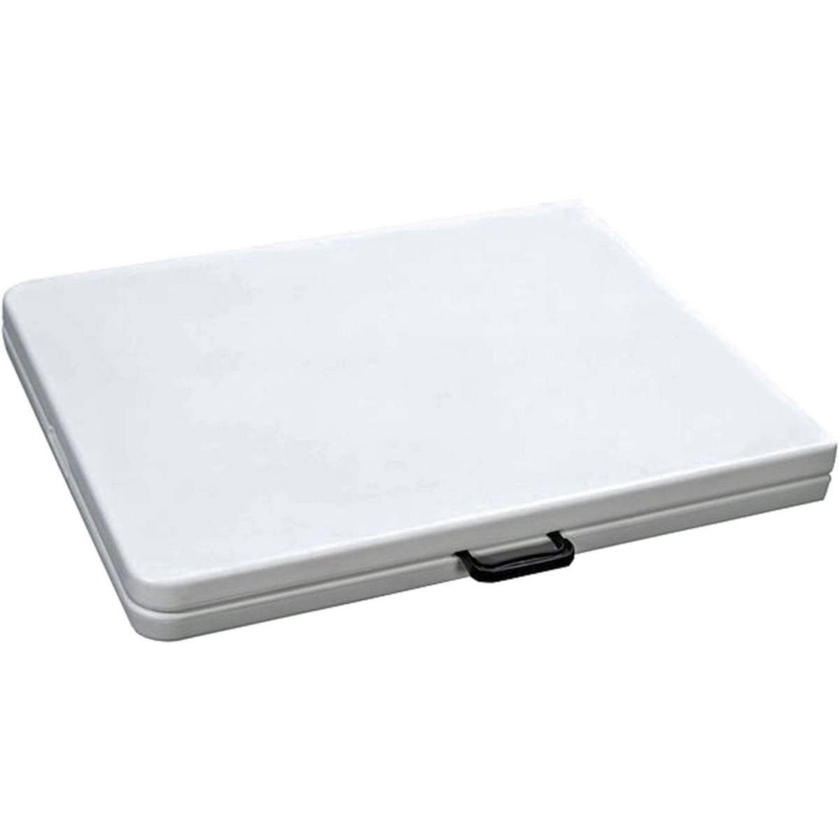 BIERZELTGARNITUR Rita 3-teilig Tisch & 2x Bank Weiß - Weiß, Kunststoff - DELUKE