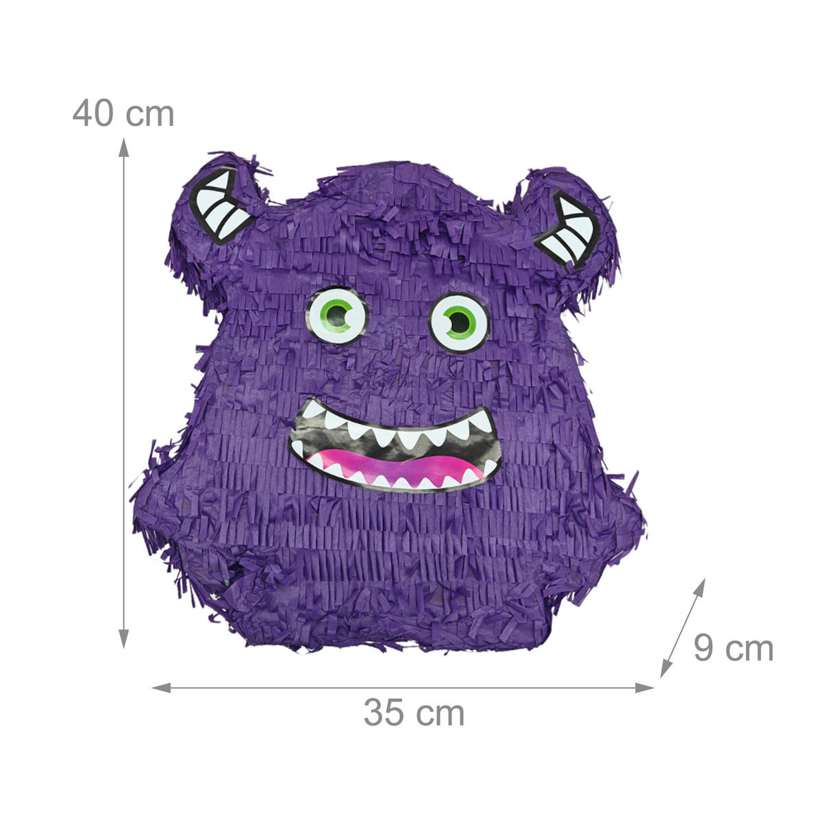 PINATA - Multicolor, Papier/Wellpappe (35/40/9cm) - Relaxdays