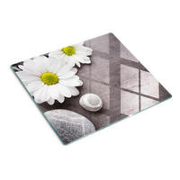 GLASPLATTE 60x52 cm Gerbera - Weiß, Glas (60/0.4/52cm) - TULUP