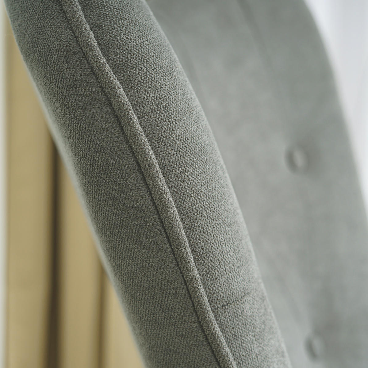 OHRENSESSEL in Stoff Grau - Dunkelgrau, Holz (66/106/53cm) - Meubles Cosy