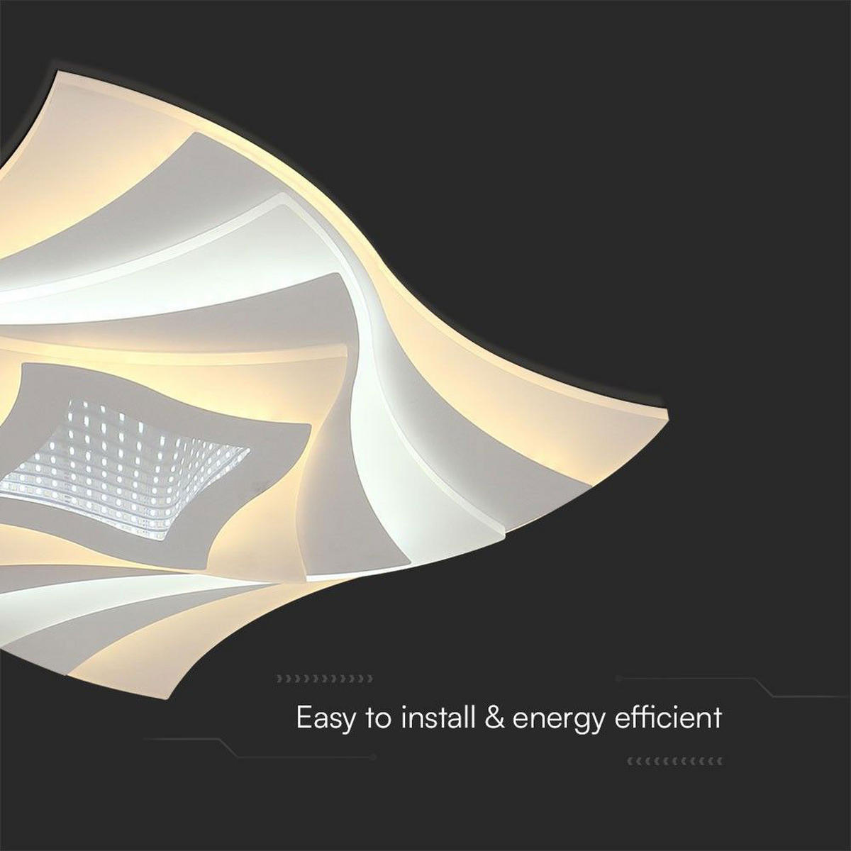 LED DECKENLEUCHTE Opal Weiß - Weiß, Metall (49.5/49.5/5.5cm)