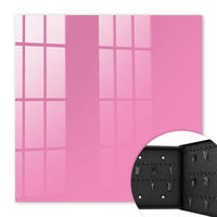 SCHLÜSSELBOX Schwarz 30x30 cm- Türöffnung nach rechts - Kühles Rosa - Pink, Metall (30/30/5cm) - TULUP