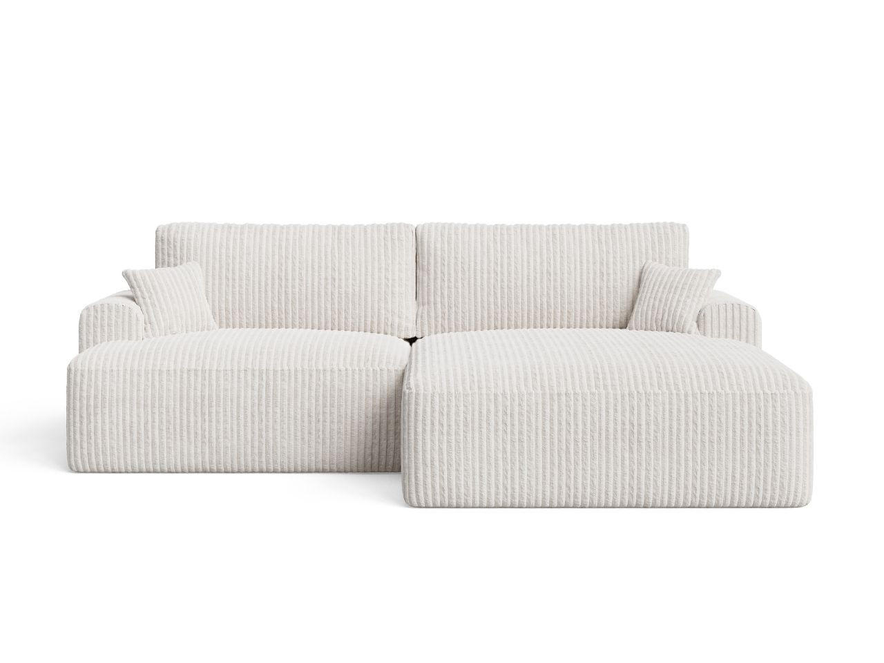 ECKSOFA Serene Creme Links - Creme, Holz/Textil (259/145cm) - Graingold