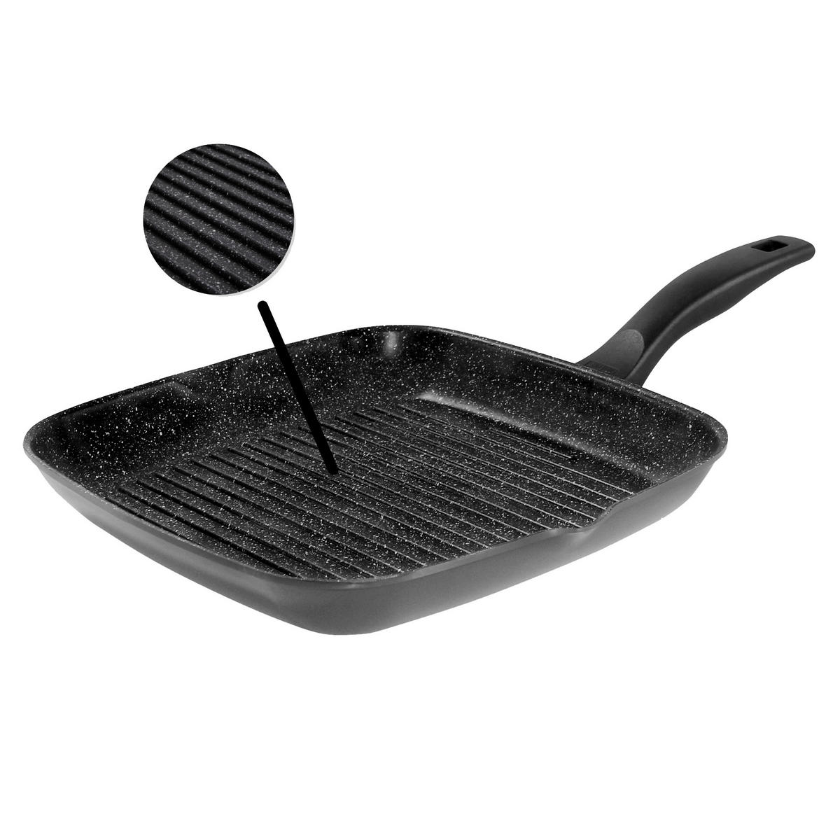 GRILLPFANNE - Grau, Metall (28cm) - Stoneline