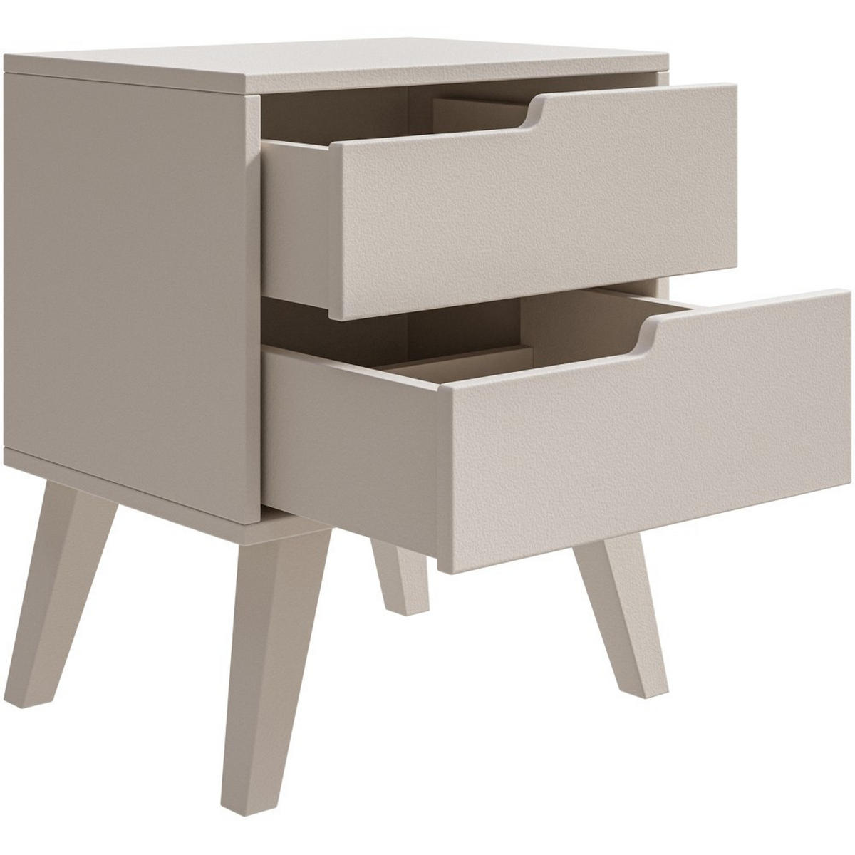 NACHTTISCH Norel mit 2 Schubladen, Links, Kaschmir - Kaschmir, Holz/Holzwerkstoff (45/55/35cm) - Beautysofa