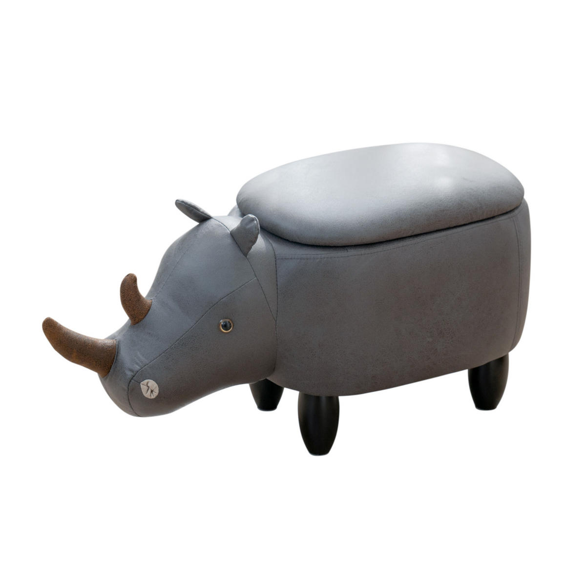 TIERHOCKER NASHORN - Grau, Textil (30/37/70cm) - SVITA