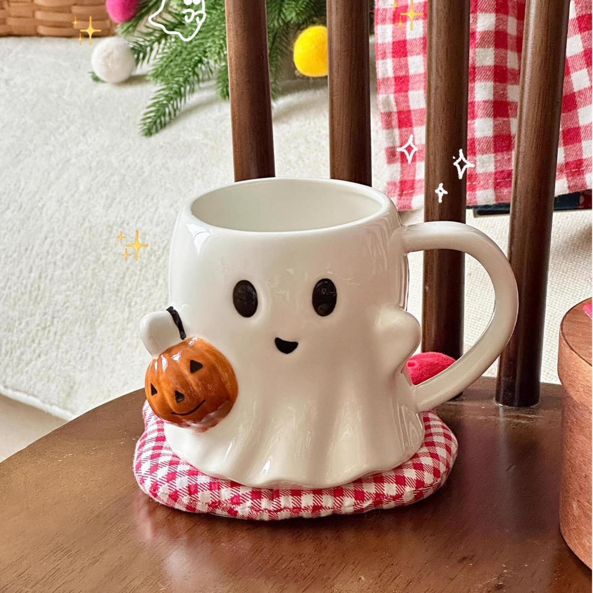 HALLOWEEN Tasse Keramik 600ml - Weiß, Keramik (0.6L)