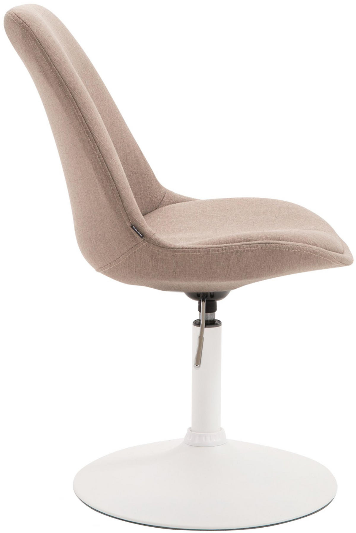 DREHSTUHL Stoff taupe - Taupe/Weiß, Textil/Metall (48/76/57cm) - CLP