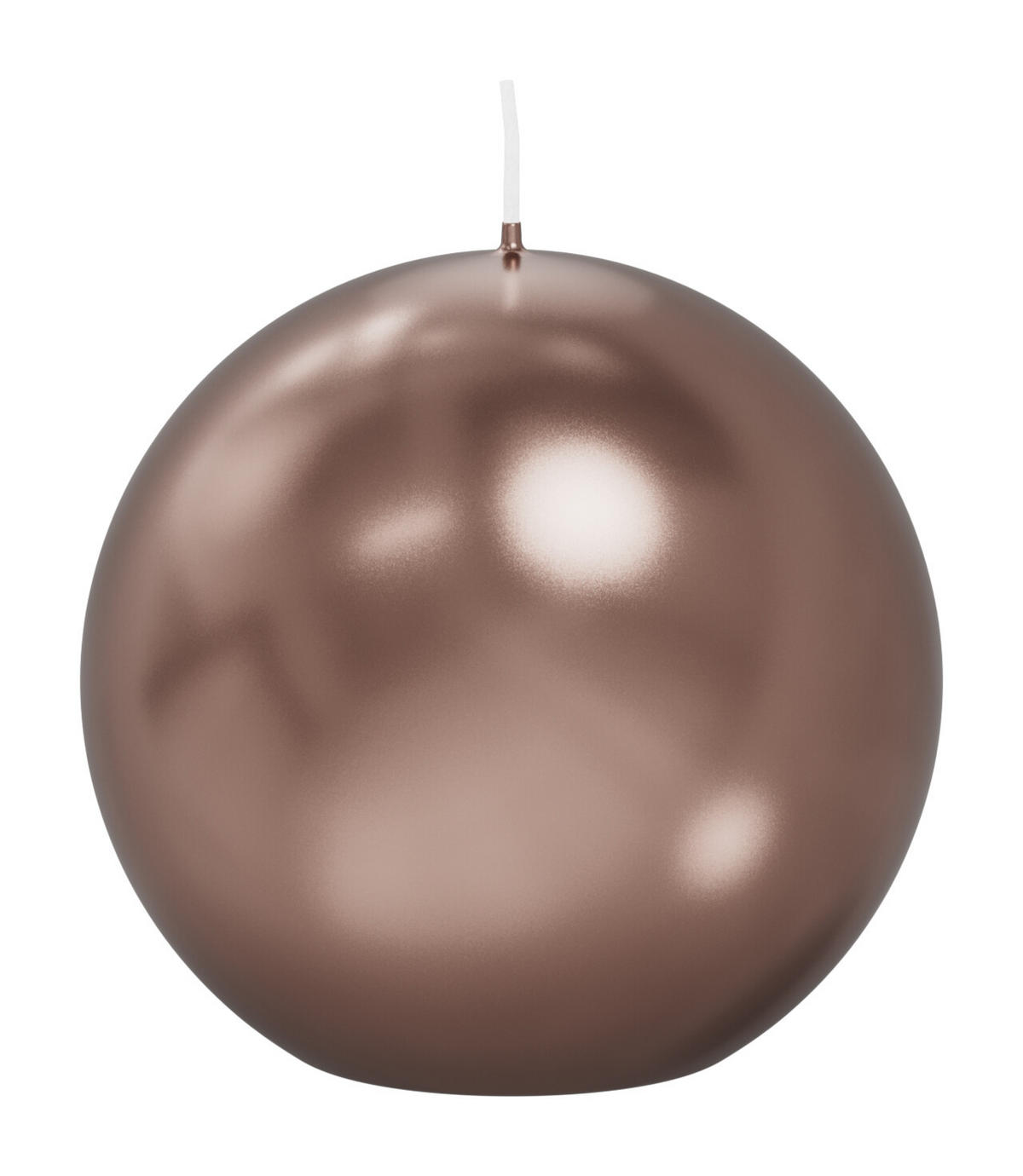 KUGELKERZEN Rosegold Ø 100 mm, 6 Stück - Roségold, Paraffin (10/10/10cm) - Wiedemann Kerzen