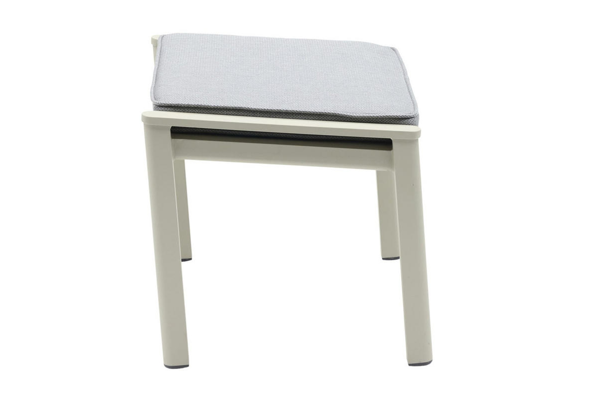 GARTENHOCKER Austin 46,5x58x50 cm, Aluminium, Taupe - Taupe, Metall (58/46.5/50cm) - dasmöbelwerk