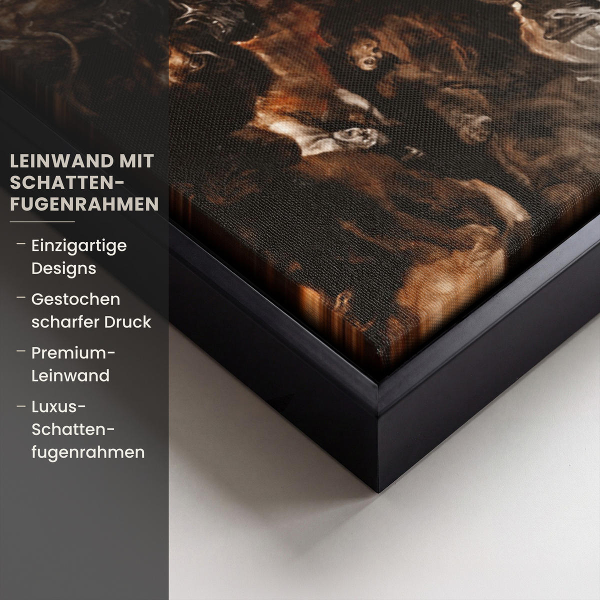 LEINWAND Bilder mit Rahmen - Gold - Lippen - Kunst - Gold - Luxus - Abstrakt - 80x60 - Kupferfarben, Textil (80/60cm) - MuchoWow