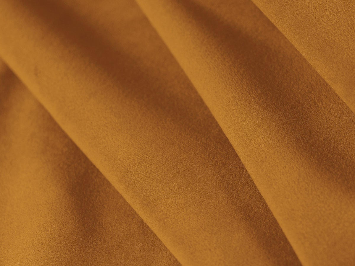 PANORAMASOFA Kendal aus Samt senf 7 Sitzplätze - Dunkelgelb, Textil (203/79/372cm) - Micadoni