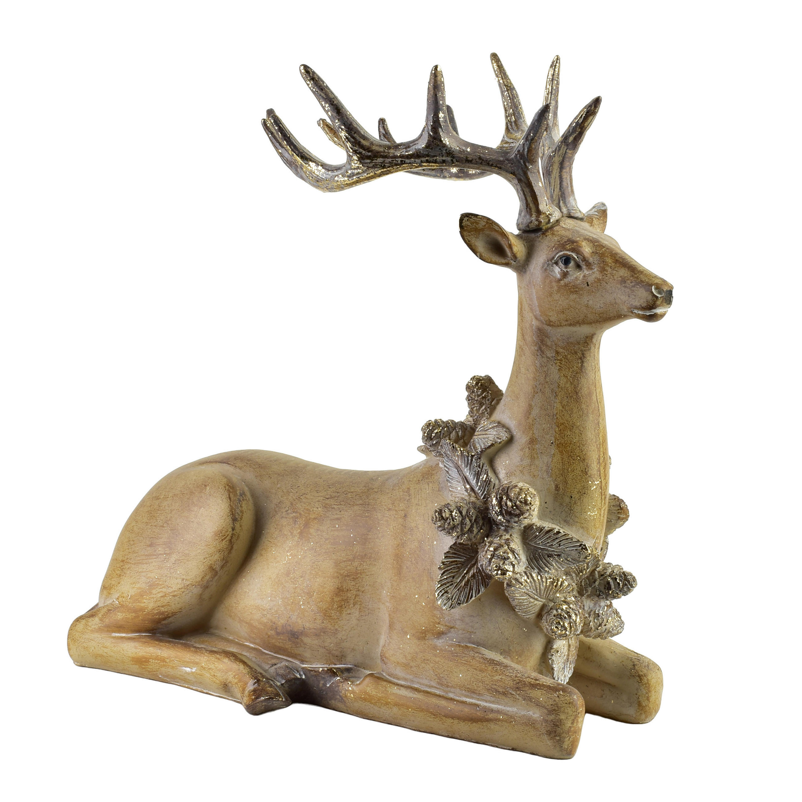DEKOFIGUR Santa Lila Braun 30,5x15,5x28,5 cm Kunststoff - Braun, Kunststoff (15.5/28.5/30.5cm) - Mondex