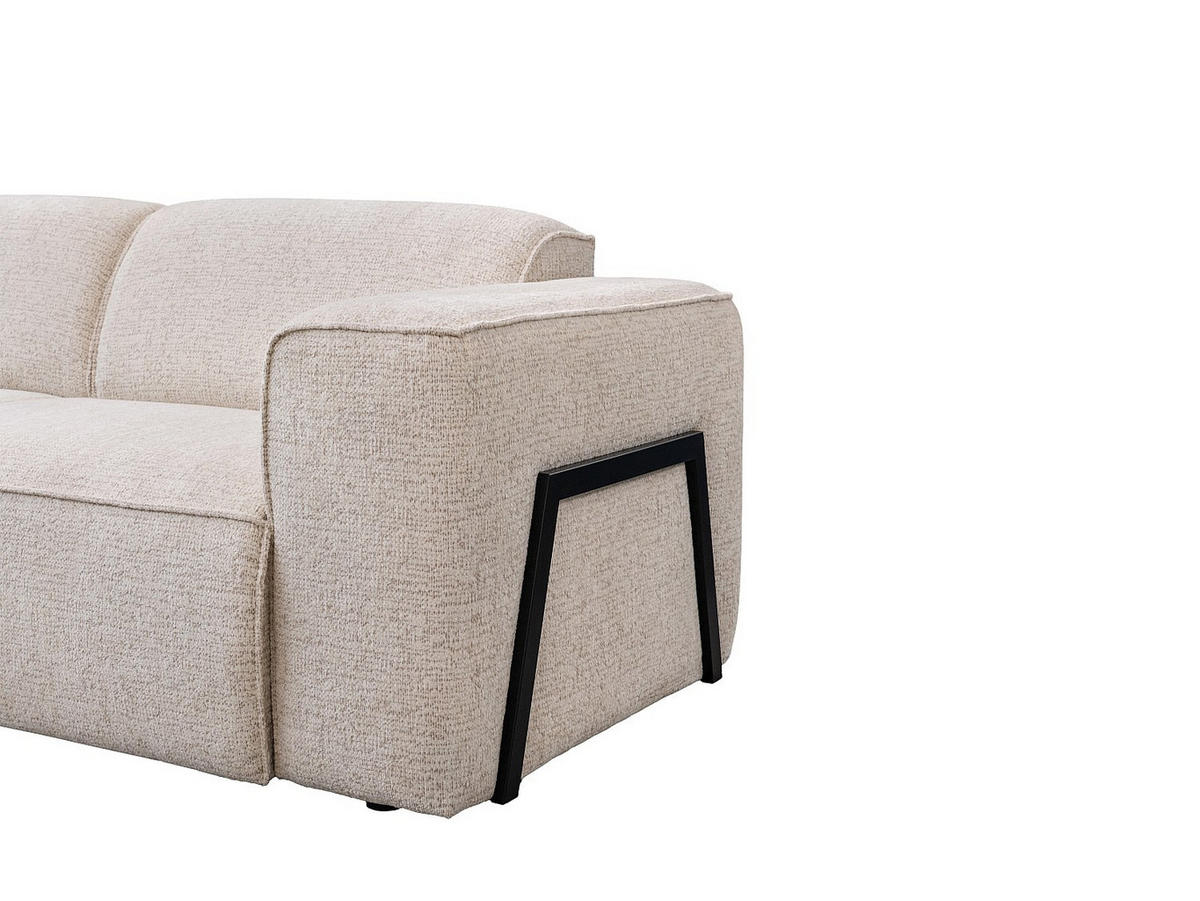 SOFA - 5 Personen - stoff - beige Tejami - Beige, Kunststoff/Textil (322/78/160cm) - Vente-Unique
