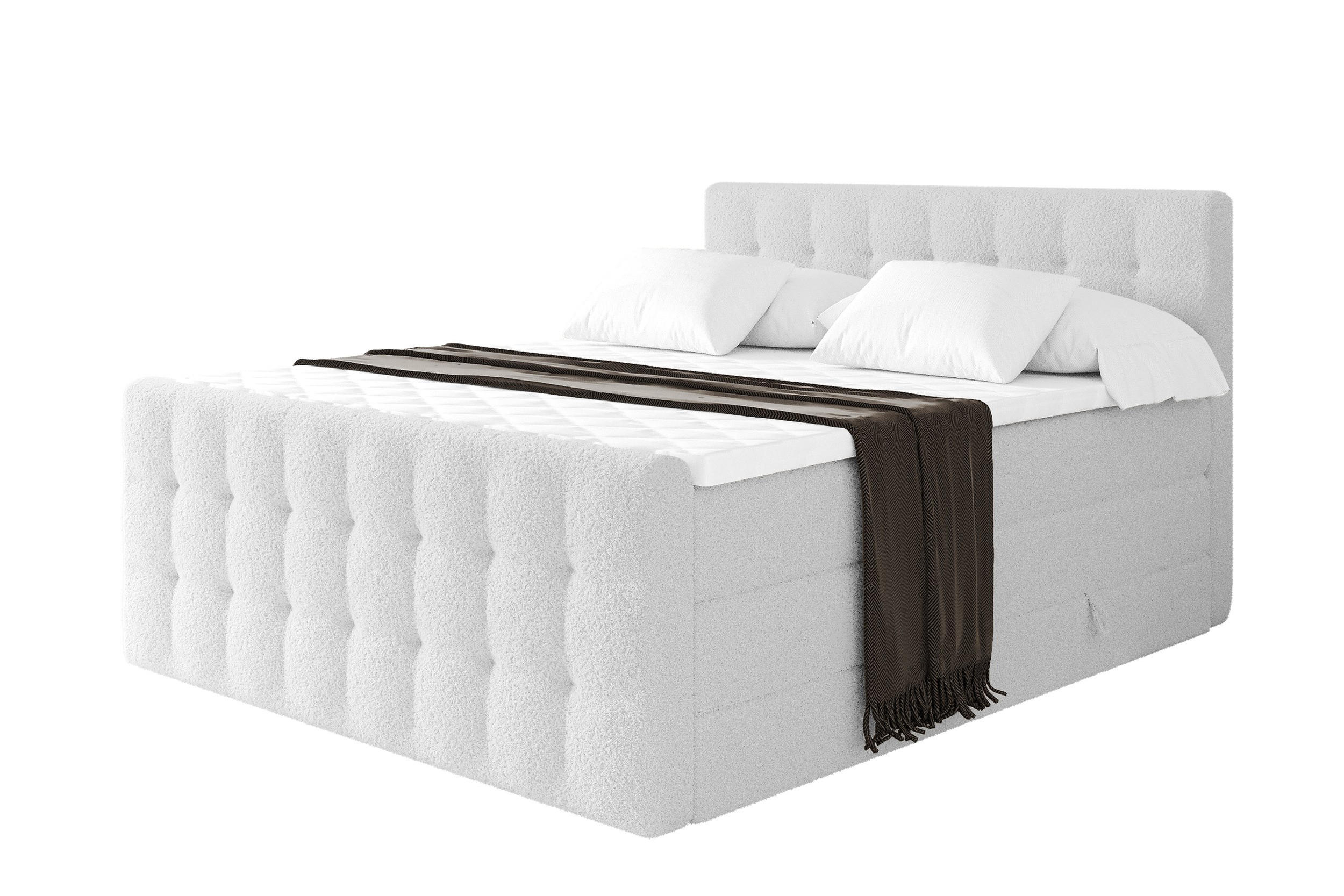 Altdecor Boxspringbett Weiß 183x200 cm