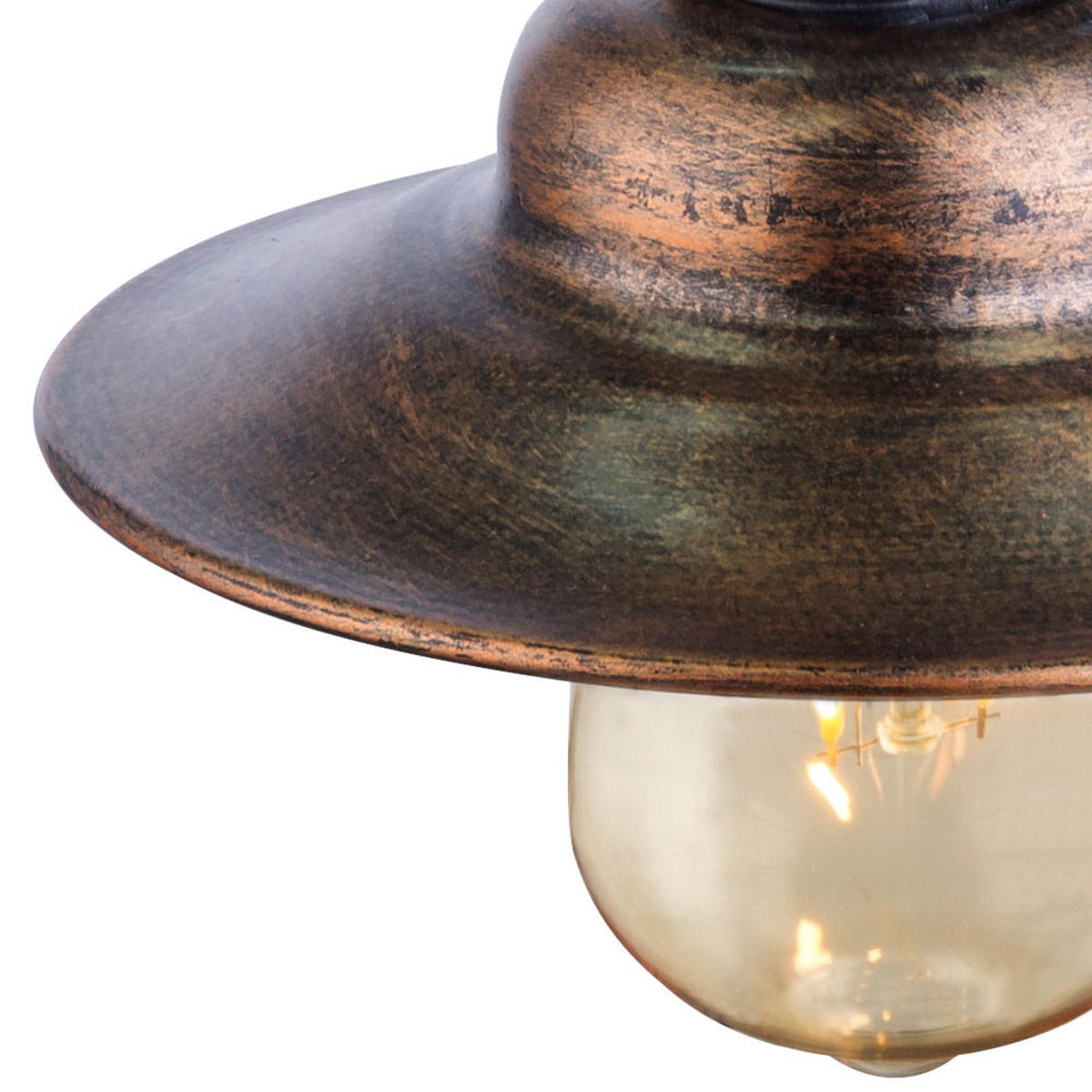 LED AUSSENDECKENLEUCHTE Metall Bronze 2er Set - Bronzefarben, Glas (15.5/15.5/50cm)