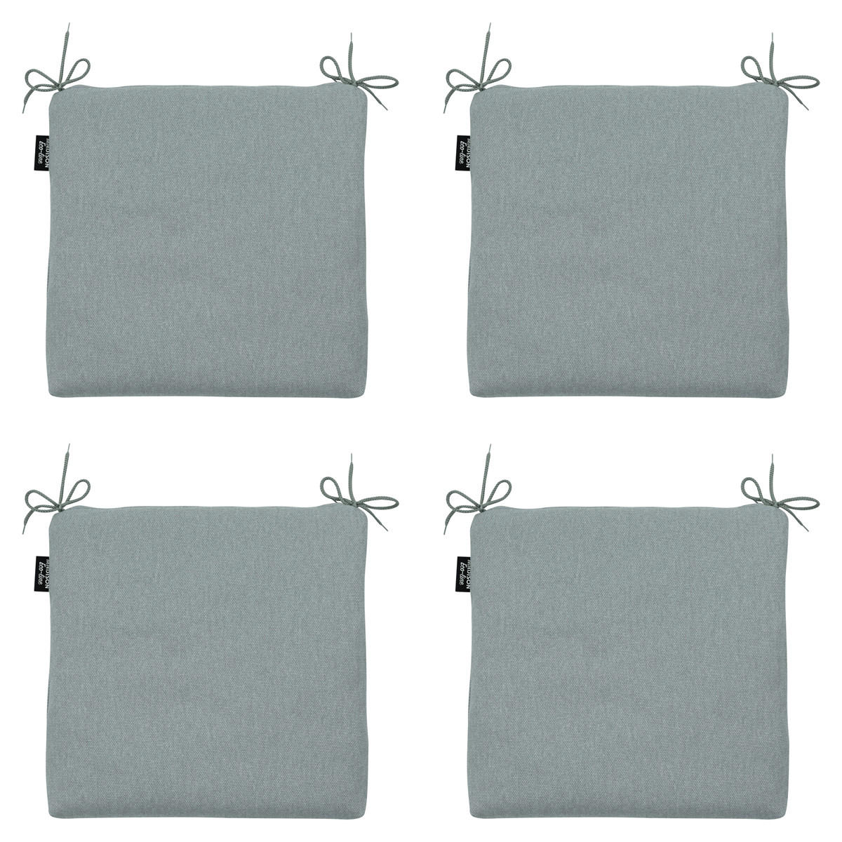 SITZKISSEN Canvas 40/40 cm 4er-Set - Silberfarben, Textil (40/4/40cm) - Madison