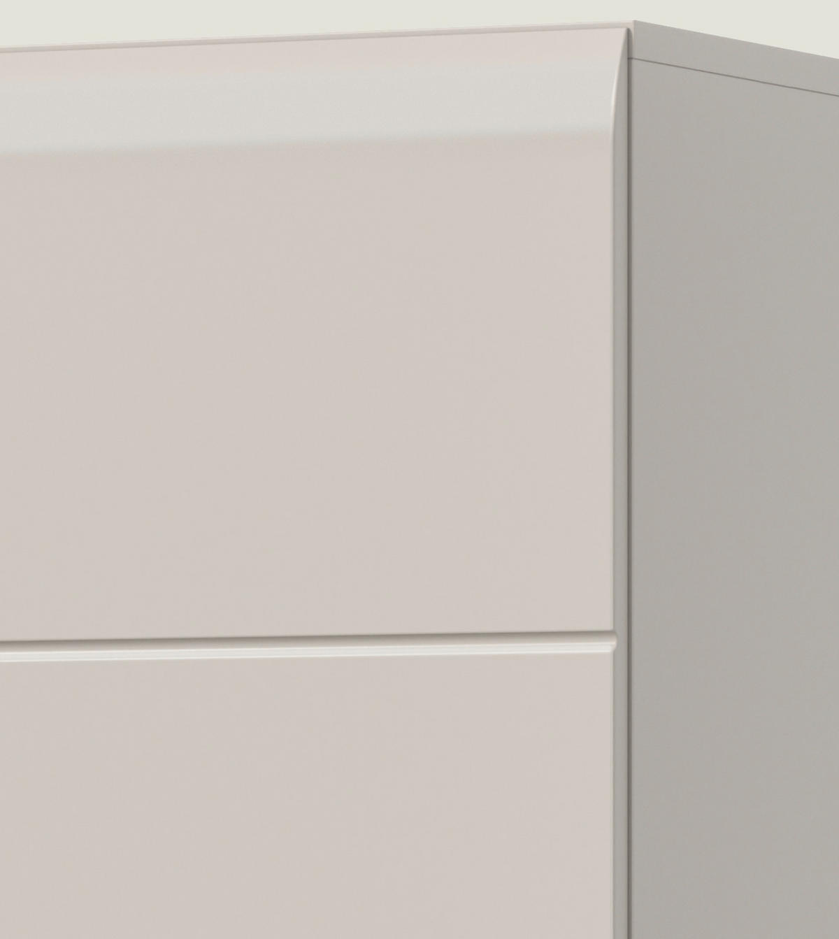 HOCHSCHRANK Kaschmir 60 x 185 cm, Badschrank mit viel Stauraum - Kaschmir/Schwarz, Holzwerkstoff/Kunststoff (60/185/30cm) - Inn.Furn
