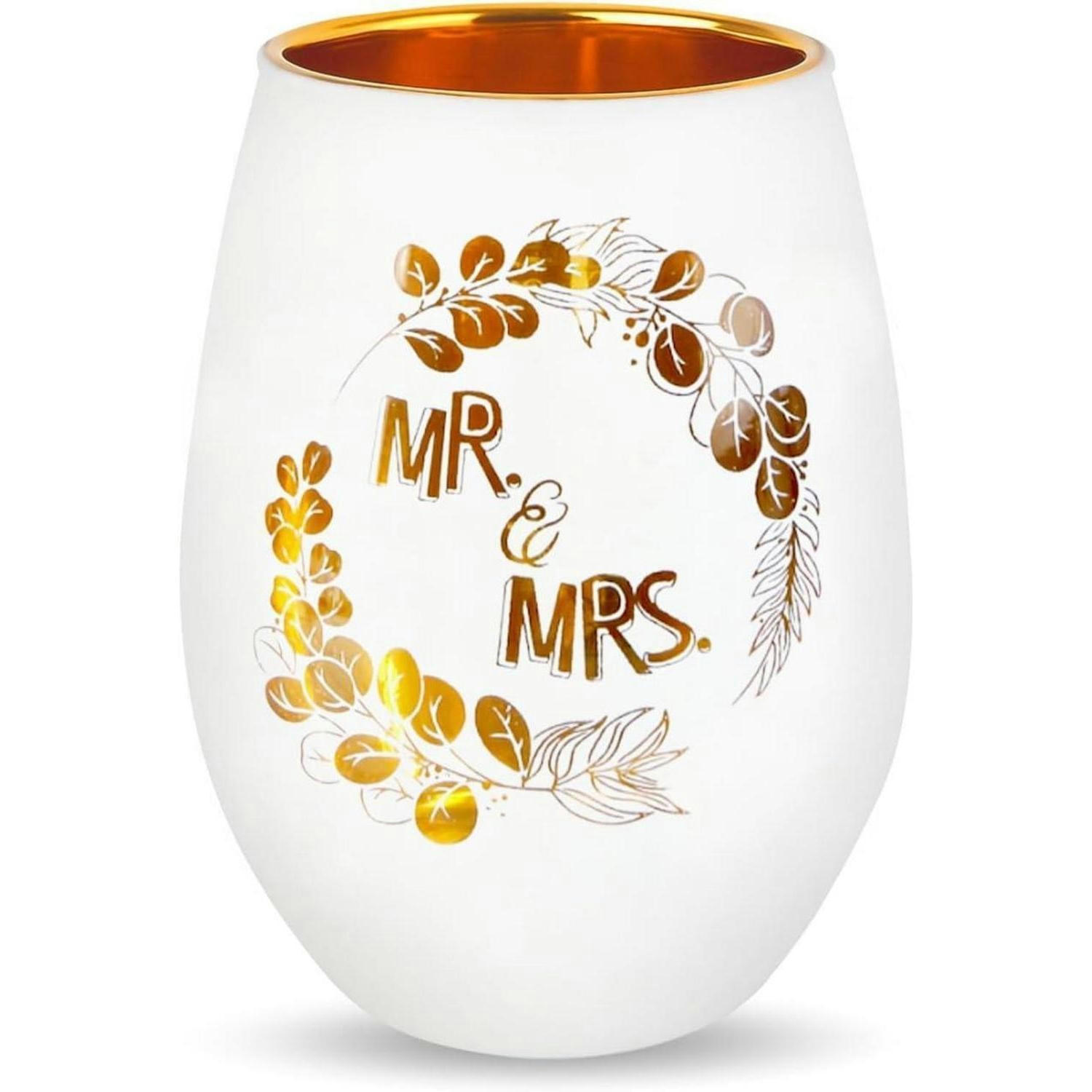 WINDLICHT mit Gravur „Mr & Mrs“ Glas weiß - Weiß, Keramik (1cm)