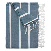 STRANDTUCH Surfside - Blau/Weiß, Textil (200/180cm) - Butlers
