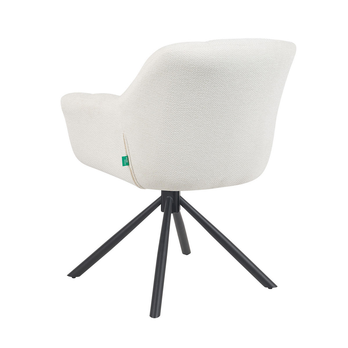 DREHSTUHL Mika-Luka 2er-Set - Creme/Schwarz, Textil/Metall (65/81/66cm) - DUBI Möbel