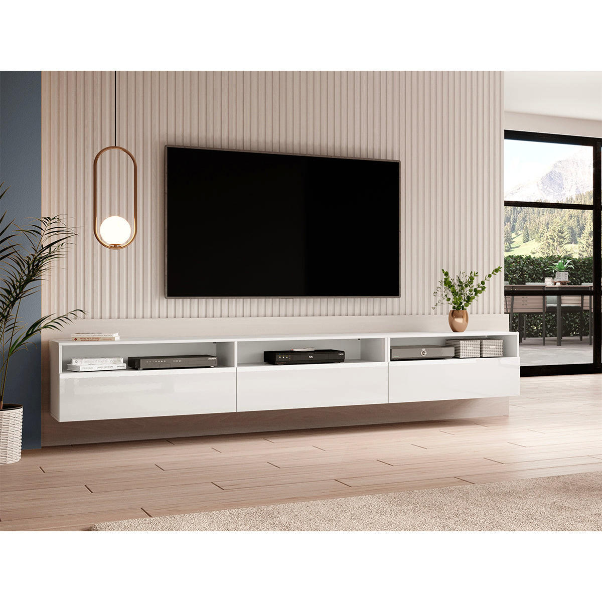 TV-MÖBEL Sloan Weiß - Weiß, Holzwerkstoff (270/42/41cm) - Petits-meubles