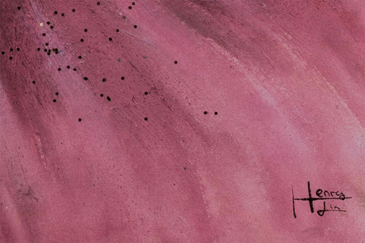 ACRYLBILD HANDGEMALT 80/80 cm - Pink, Holz/Textil (80/80cm) - KUNSTLOFT