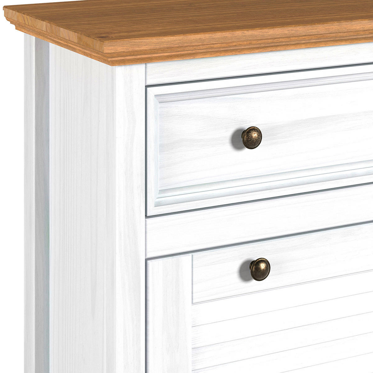 MASSIVER SCHUHKIPPER - Kiefer massiv - Kieferfarben, Holz/Metall (88/126/35cm) - home24