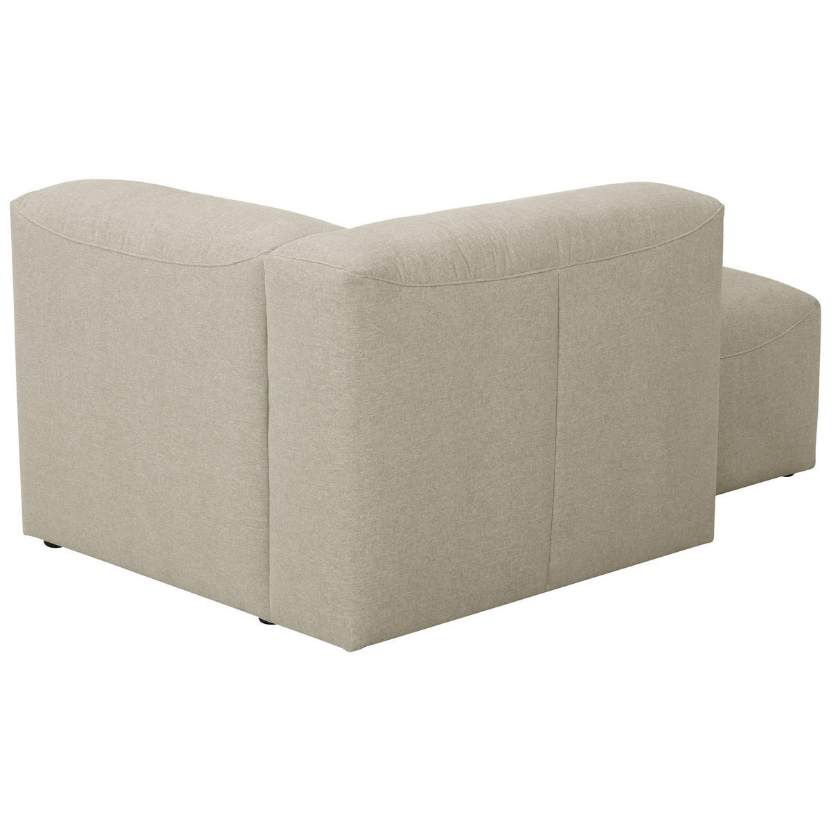 LONGCHAIR Armlehne links Kattrina Flachgewebe creme - Creme, Kunststoff (100/73/160cm) - 58aufmkessel