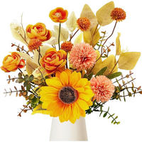KÜNSTLICHER Blumenstrauß Herbst 8 Stück 32 cm - Multicolor, Kunststoff (32cm)