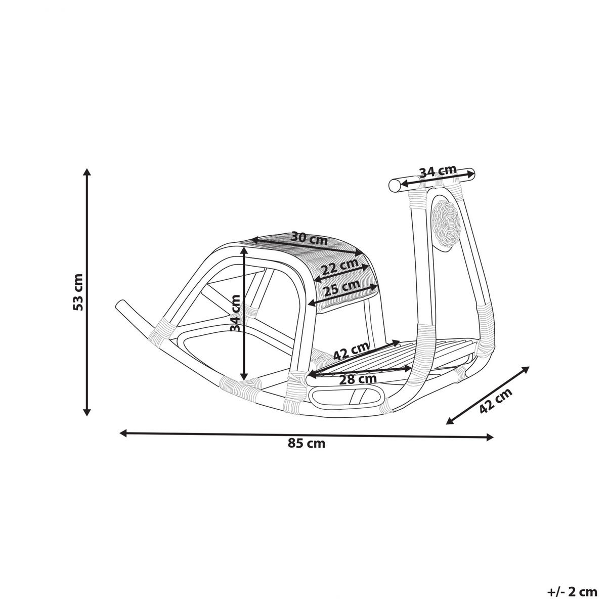 KINDERSESSEL Hellgrün Aspria - Hellgrün/Braun, Naturmaterialien (42/53/85cm) - Beliani