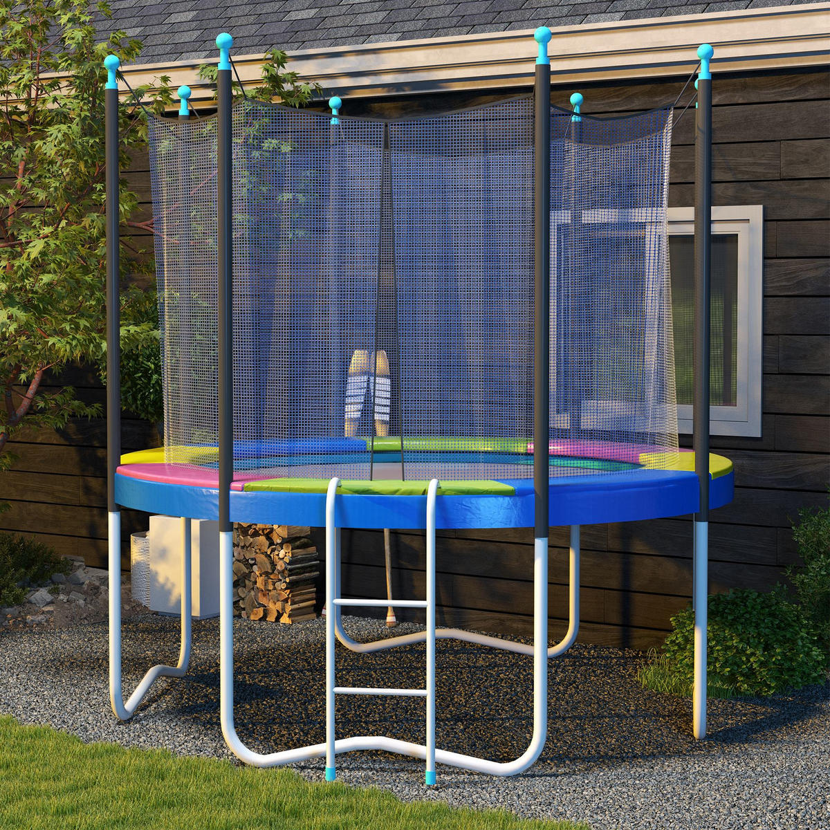 TRAMPOLIN Randabdeckung Ø305 cm Trampolin Randschutz mit UV Schutz Bunt - Multicolor, Kunststoff (305/305cm) - SPORTNOW