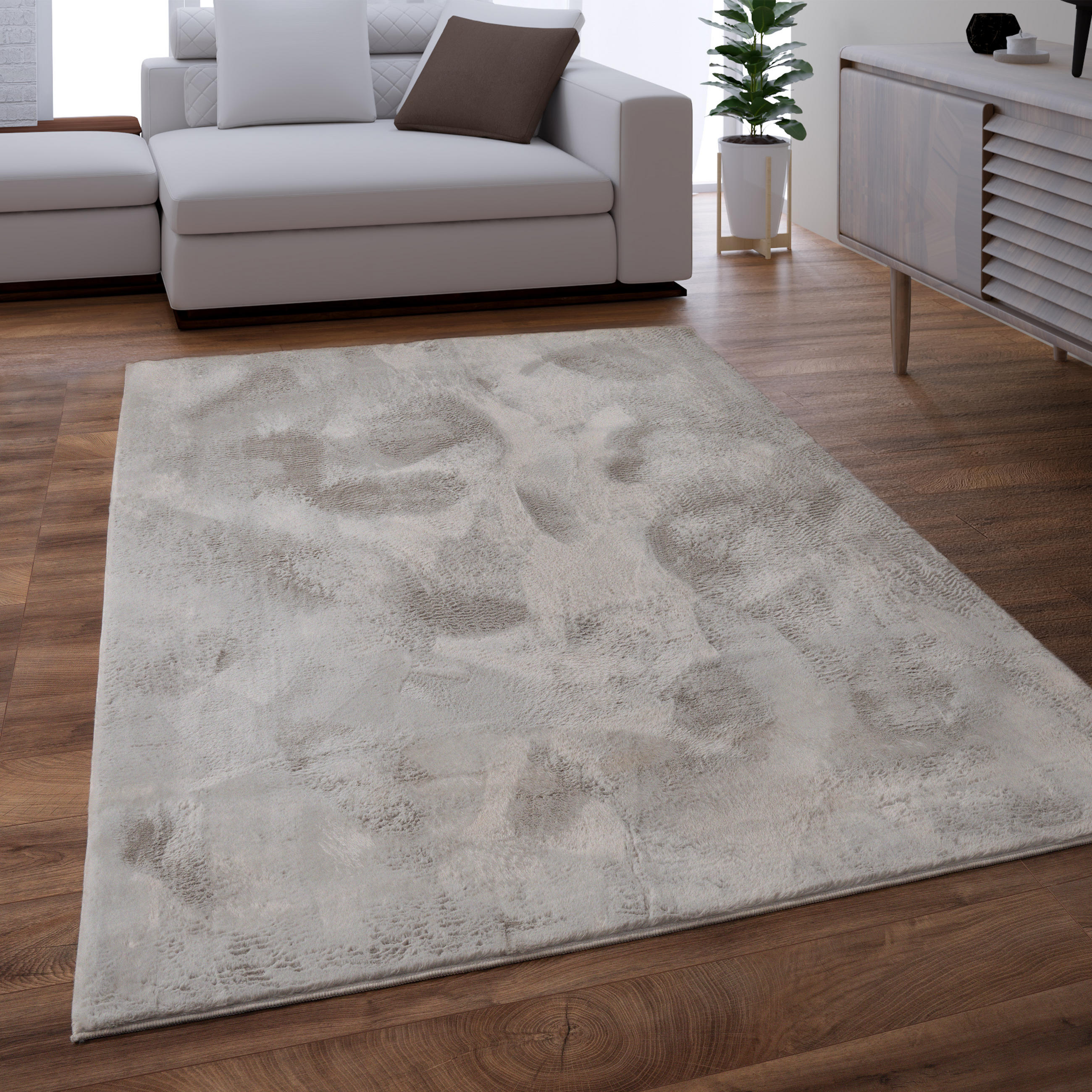 HOCHFLORTEPPICH 140/200 cm Soft 380 - Grau, Textil (140/200cm) - Paco Home