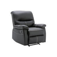 RELAXSESSEL - Kunstleder - Schwarz - CANBY - Schwarz, Leder (90/95/79cm) - Vente-Unique