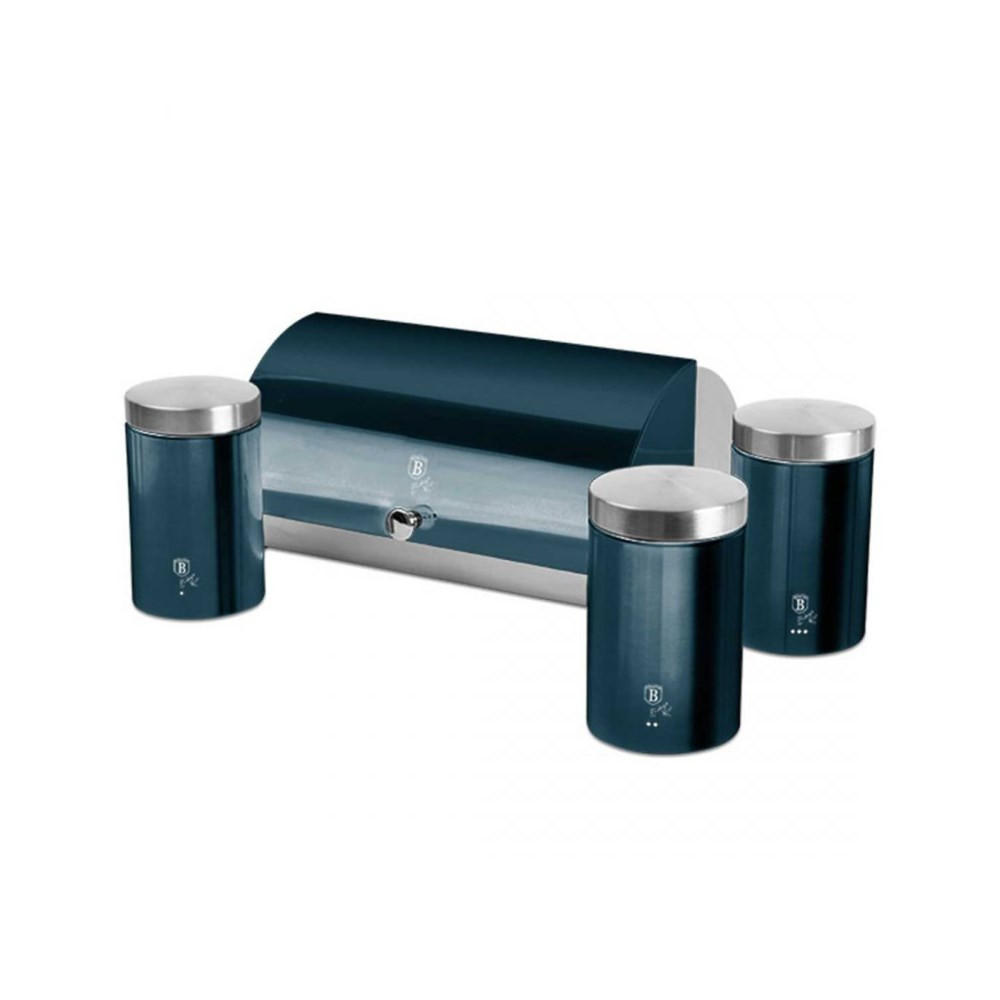 BROTKASTEN Blau 38/28/18.5 cm BH6734 - Blau, Metall (28/18.5/38cm) - Berlinger Haus