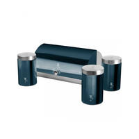 BROTKASTEN Blau 38/28/18.5 cm BH6734 - Blau, Metall (28/18.5/38cm) - Berlinger Haus
