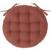 RUNDSTUHLKISSEN Orange Ø 38 cm - Rot, Naturmaterialien (38cm) - Atmosphera Createur d´interieur