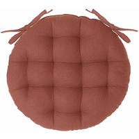 RUNDSTUHLKISSEN Orange Ø 38 cm - Rot, Naturmaterialien (38cm) - Atmosphera Createur d´interieur