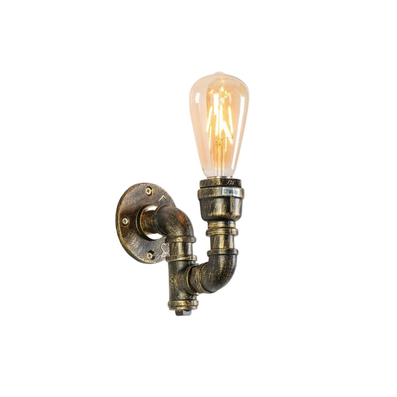 WANDLEUCHTE Lumi, Rost, 19cm - Rostfarben, Metall (15/19/9cm) - KOSILUM
