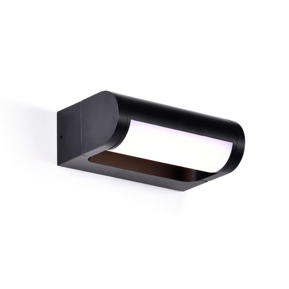 WANDLEUCHTE Ilona, Schwarz und weiß, 17.6cm - Weiß, Metall (10/6.3/17.6cm) - KOSILUM