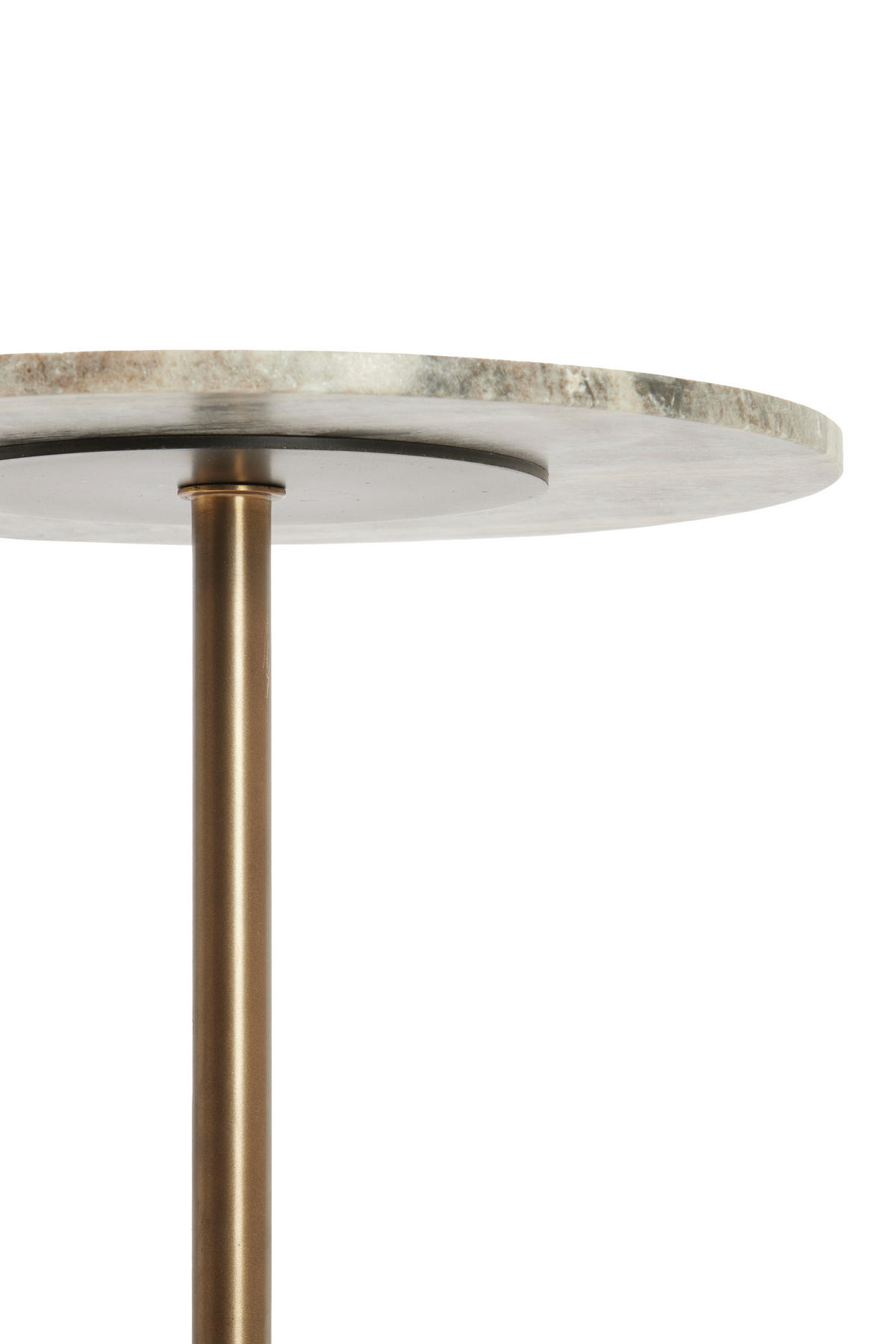 BEISTELLTISCH Civita Braun 37/37/49 cm - Graubraun, Stein (37/37/49cm) - Light & Living